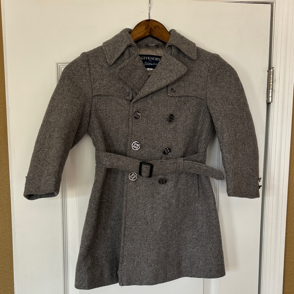 Givenchy Charcoal Double-Breasted Coat